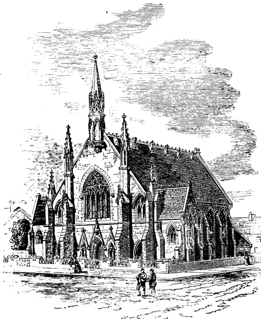 Victorian illustration of the former Wesleyan Chapel on Beverley Road, Hull, showing the historic architecture of the building now known as Beverley Road Masonic Hall.